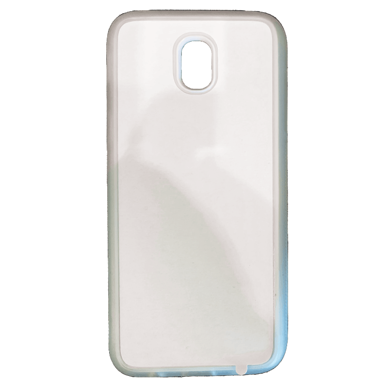 Coque sublimation 2D TPU pour Samsung Galaxy J8, J7, J6 Plus, J6, J5, J4 Prime, J4, J3, J2. La plaque arrière en aluminium dédiée à la sublimation permet la personnalisation de la coque.