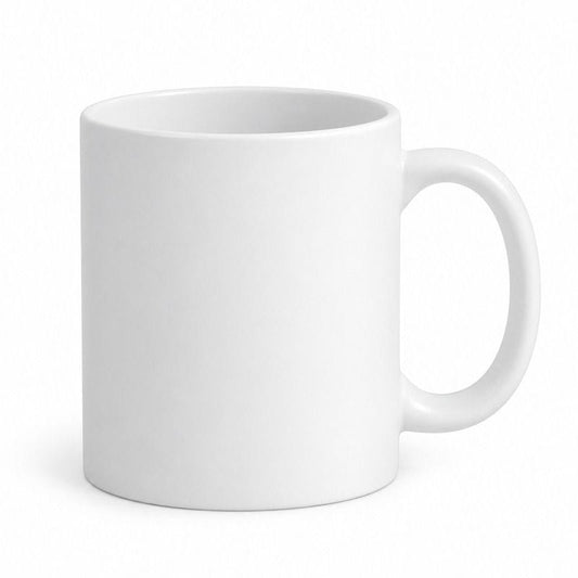 Coque sublimation Mug 1 Mug avec emballage individuel Polystyrène (idéal pour expédier à vos clients finaux) Mug blanc en céramique sublimable mat Mug blanc en céramique sublimable mat