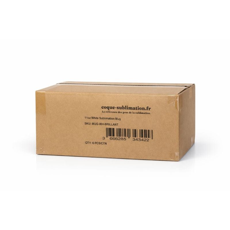 Lot de 6 mugs blancs à sublimation – Mugs céramique 330 ml
