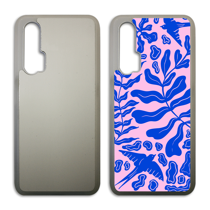 Coque sublimation 2D TPU pour Huawei Nova 7i, 6, 5T, 5iPro, 4, 3 . La plaque arrière en aluminium dédiée à la sublimation permet la personnalisation de la coque.