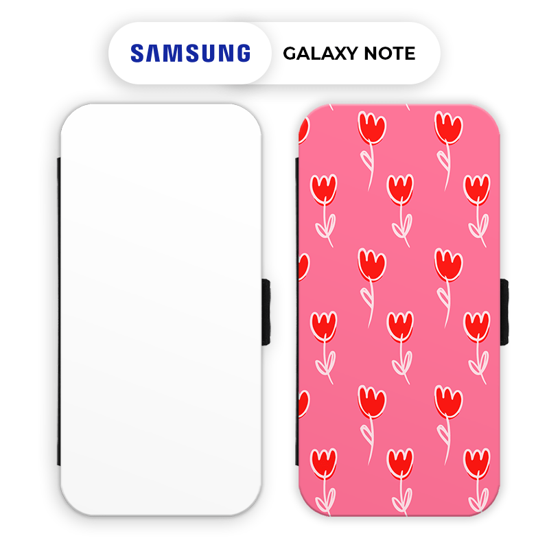Etui 2D TPU pour Samsung Galaxy Note. La face avant est la partie qui peut être imprimée.