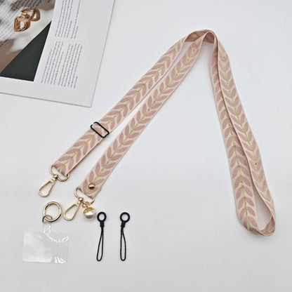 Bandoulière rose coque de téléphone avec détail perle