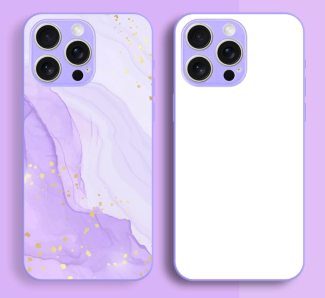 Coque sublimable contour violet lila