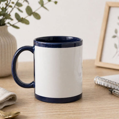 Coque-sublimation.fr Tasse Lot de 6 mugs bleu marine et blanc pour la sublimation Lot de 6 mugs bleu marine et blanc pour la sublimation