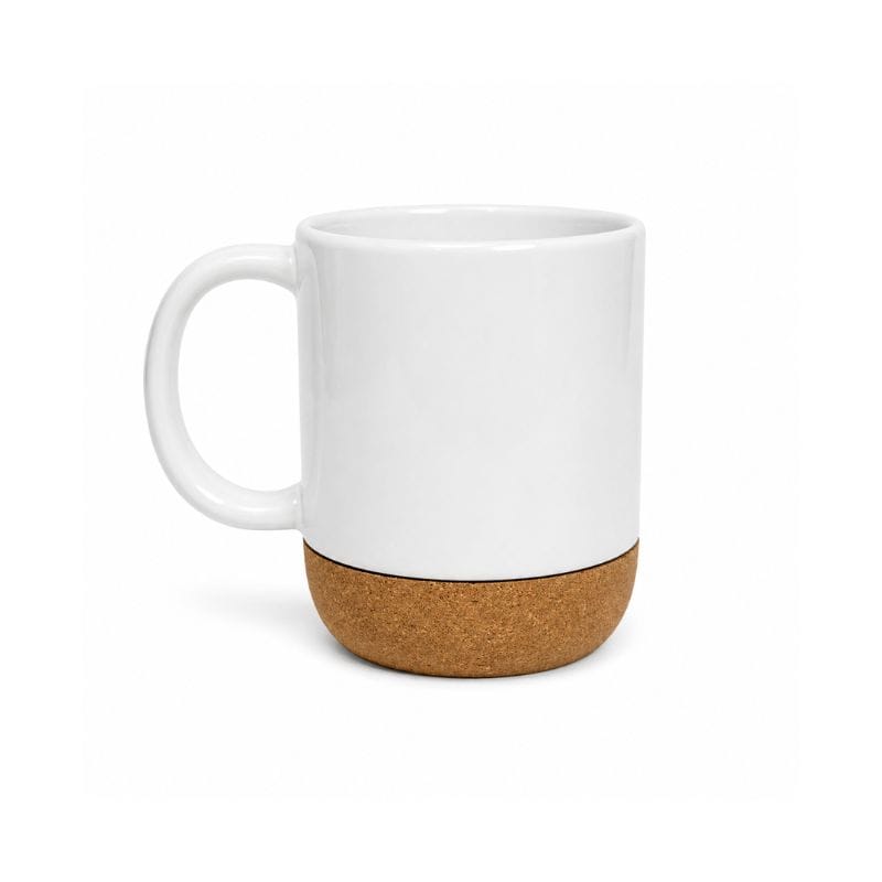 Mug blanc avec une base en liège imprimé expédié chez le client en Dropshipping