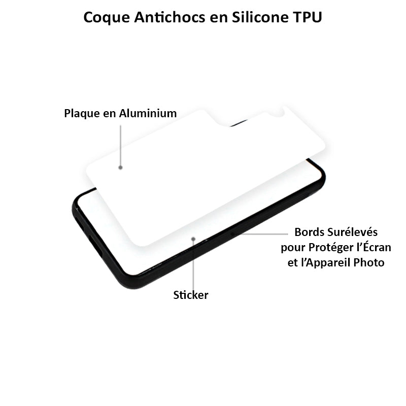 Coque Sublimation Samsung Galaxy Pliables - Contour Noir